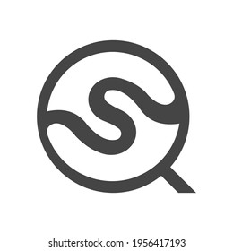 Letras alfabetas logotipo de icono de monograma de QS