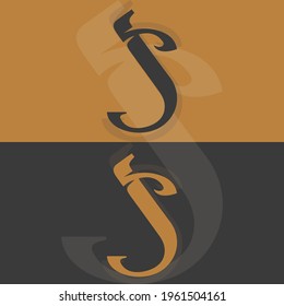 Alphabet letters monogram icon logo of JP PJ