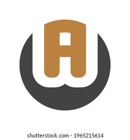 Alphabet Buchstaben Monogramm Symbol-Logo von WA