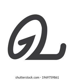 Alphabet letters monogram icon logo of LG GL