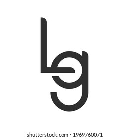 Alphabet letters monogram icon logo of LG GL