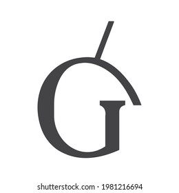 Alphabet letters monogram icon logo of GK