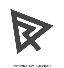Letras alfabetas logotipo de icono de monograma QR RQ