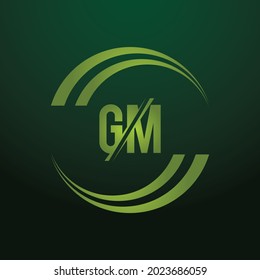 Alphabet letters monogram icon logo GM