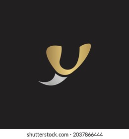 Alphabet letters monogram icon logo of YU UY
