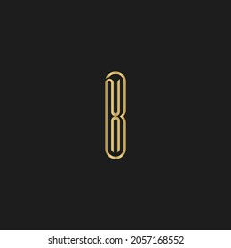 Letras alfabetas logotipo de icono de monograma de XB BX