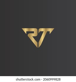 Alphabet letters monogram icon logo of TR RT