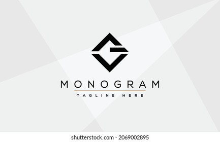 Alphabet letters monogram icon logo GV or VG