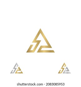 Letras alfabetas logotipo de icono de monograma ZS SZ