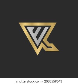 Letras alfabetas logotipo de icono de monograma de WQ QW