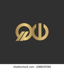 Alphabet letters monogram icon logo of WQ QW