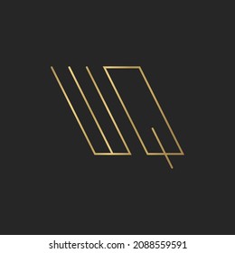 Alphabet letters monogram icon logo of WQ QW