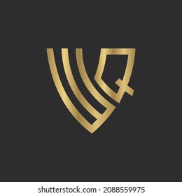 Letras alfabetas logotipo de icono de monograma de WQ QW