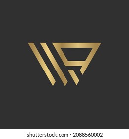 Alphabet letters monogram icon logo of WQ QW