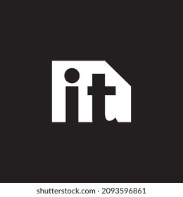 Logo für Buchstaben des Alphabets IT