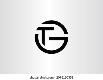 Alphabet letters monogram icon logo GT or TG
