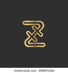Alphabet letters monogram icon logo of ZH HZ