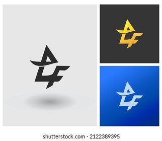letras alfabéticas logotipo de icono de monograma AF