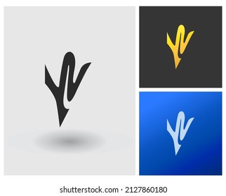 alphabet letters monogram icon logo YN