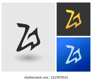 letras del alfabeto logotipo de icono de monograma ZJ