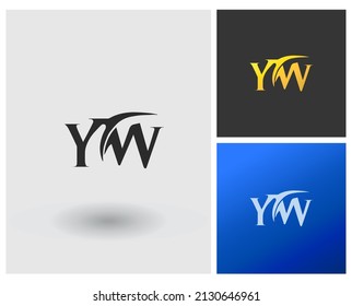 alphabet letters monogram icon logo YW