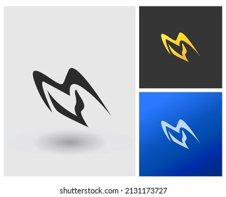 letras del alfabeto logotipo del icono del monograma MV