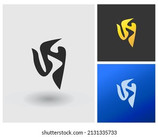 alphabet letters monogram icon logo SH or SY