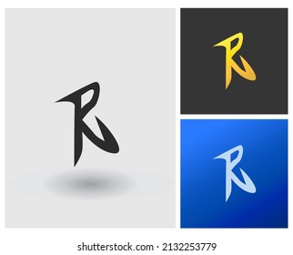 alphabet letters monogram icon logo RN or PN