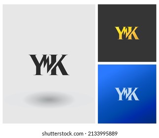 letras del alfabeto logotipo del icono del monograma YWK