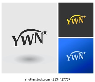 alphabet letters monogram icon logo YWN