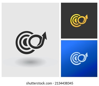 alphabet letters monogram icon logo CO