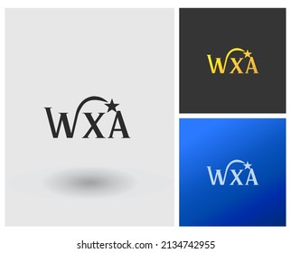 alphabet letters monogram icon logo WXA