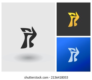 Monogramm-Logo für Buchstaben und Buchstaben für FR oder FB