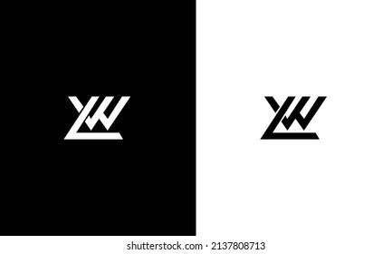 alphabet letters monogram icon logo WL or LW