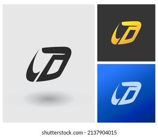 letras del alfabeto logotipo del icono del monograma LD