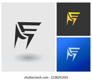 alphabet letters monogram icon logo EM ME