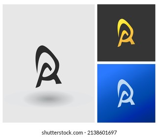 alphabet letters monogram icon logo PA or DA