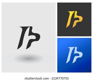 letras del alfabeto logotipo del icono del monograma JP