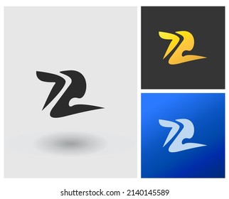 Monogramm-Logo für Buchstaben des Alphabets JZ