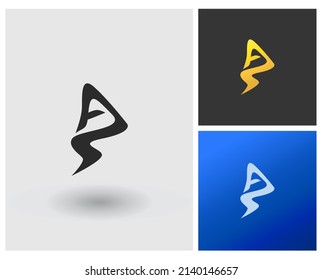 letras del alfabeto logotipo del icono del monograma AS