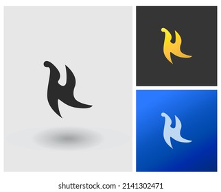 alphabet letters monogram icon logo HK