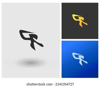 alphabet letters monogram icon logo CR