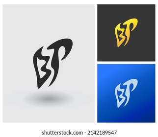 alphabet letters monogram icon logo BP