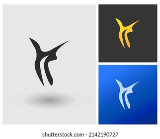 alphabet letters monogram icon logo YR