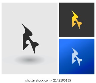 alphabet letters monogram icon logo RP