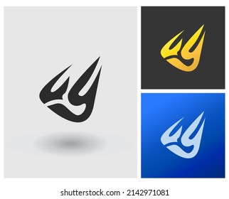 alphabet letters monogram icon logo FY
