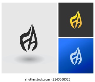 letras del alfabeto icono de monograma logotipo FA