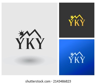 alphabet letters monogram icon logo YKY