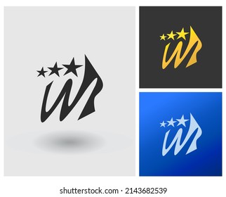 alphabet letters monogram icon logo WR