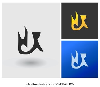 alphabet letters monogram icon logo NR
